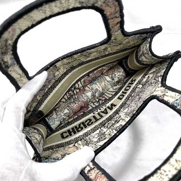 Christian Dior Tote Bag Jacquard Canvas Multicolor Millefleur - Picture 3 of 10